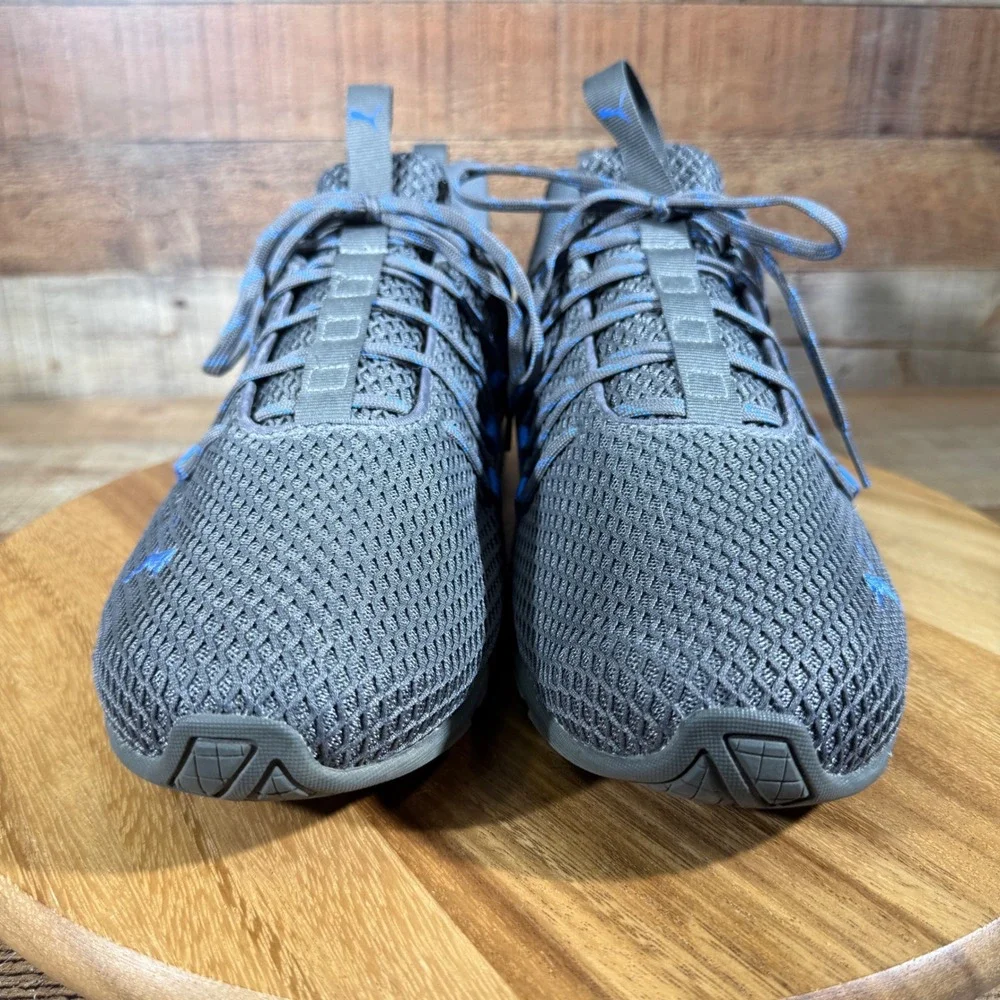 Puma Sneakers Mens 13 Grey Axelion Spark Running Shoes 193481-02 Mesh Athletic